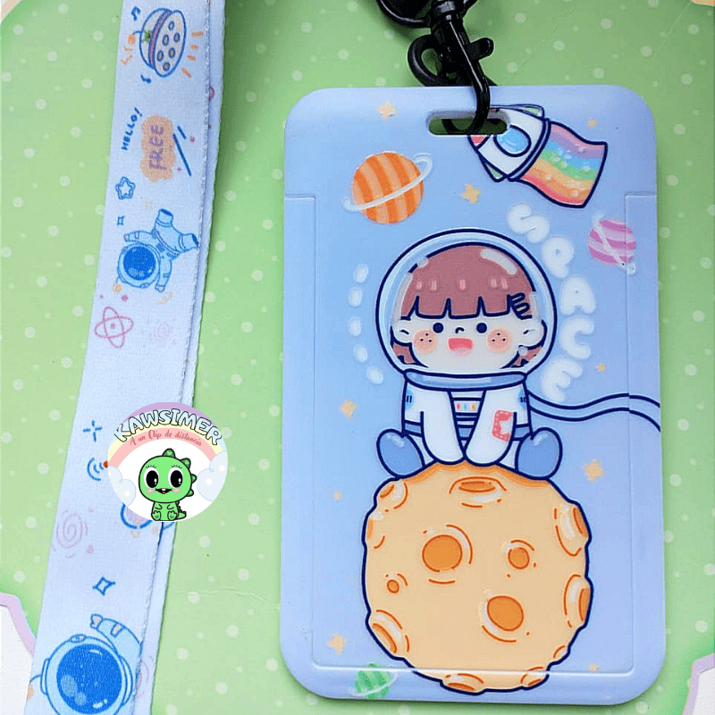 Porta credencial astronauta