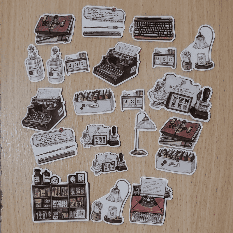 Set Librería journal stickers