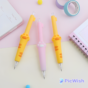 Lápiz porta minas huella de gato