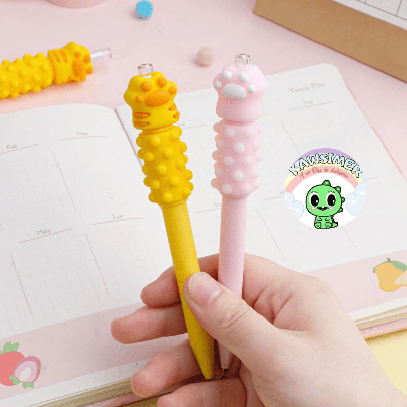 Bolígrafo masajeador huella de gato