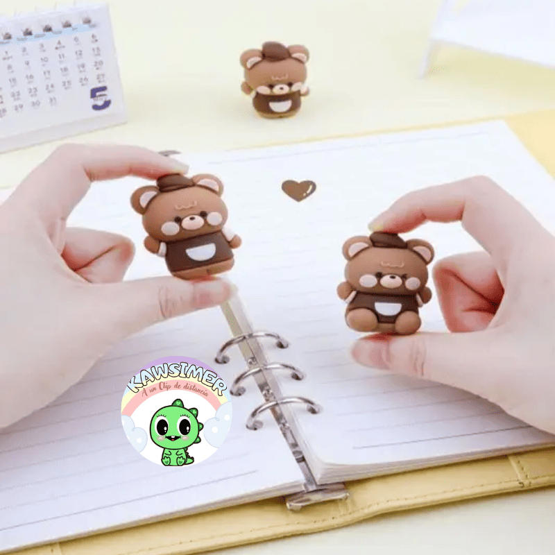 Sacapuntas oso café