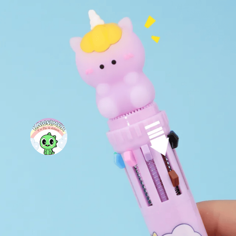 Esfero multiminas unicornio