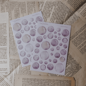 Plantilla stickers pinky bubbles