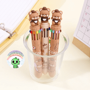 Esfero multiminas oso café