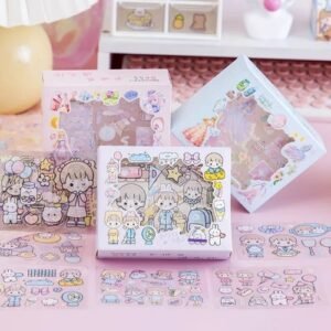 Caja de stickers kawai