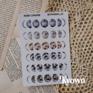Plantilla stickers fases de luna