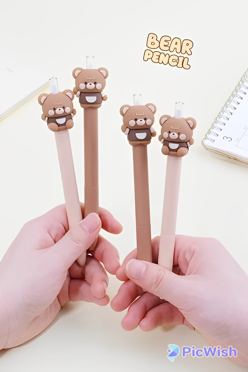 Lápiz infinito oso café