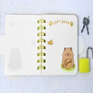 Libreta con candado capibara