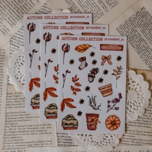 Plantilla stickers otoñal