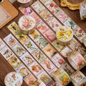 Washi Tape al azar - estampillas vintage