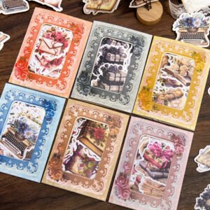 Set de stickers x30pzs - Libros y Rosas