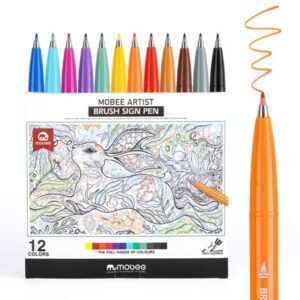 Brush sign pen set 12pzs - tipo pentel